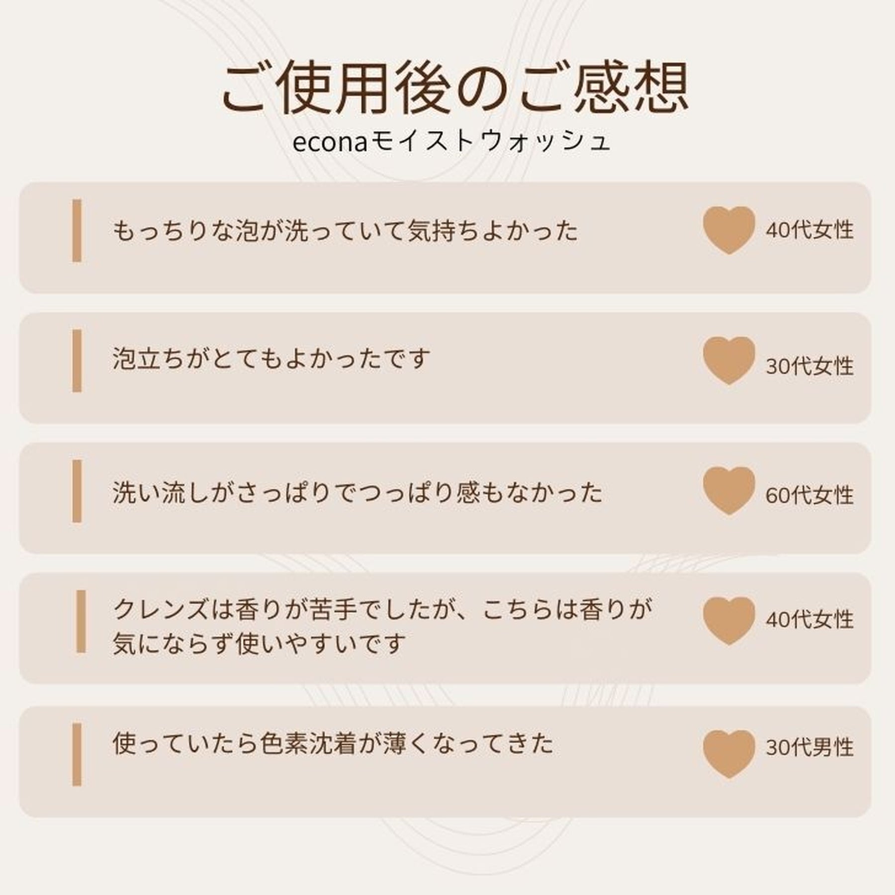 econaシリーズセット、オリジナル泡立てネット付